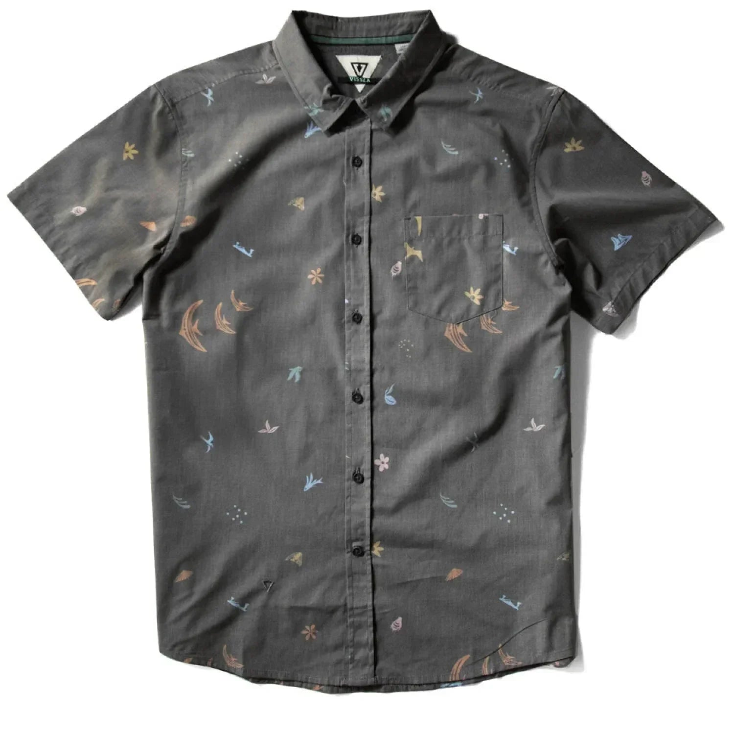 Vissla 01. MENS APPAREL - MENS SS SHIRTS - MENS SS BUTTON UP Men's Miyashiro Island Stargazer Eco SS Shirt PHA PHANTOM