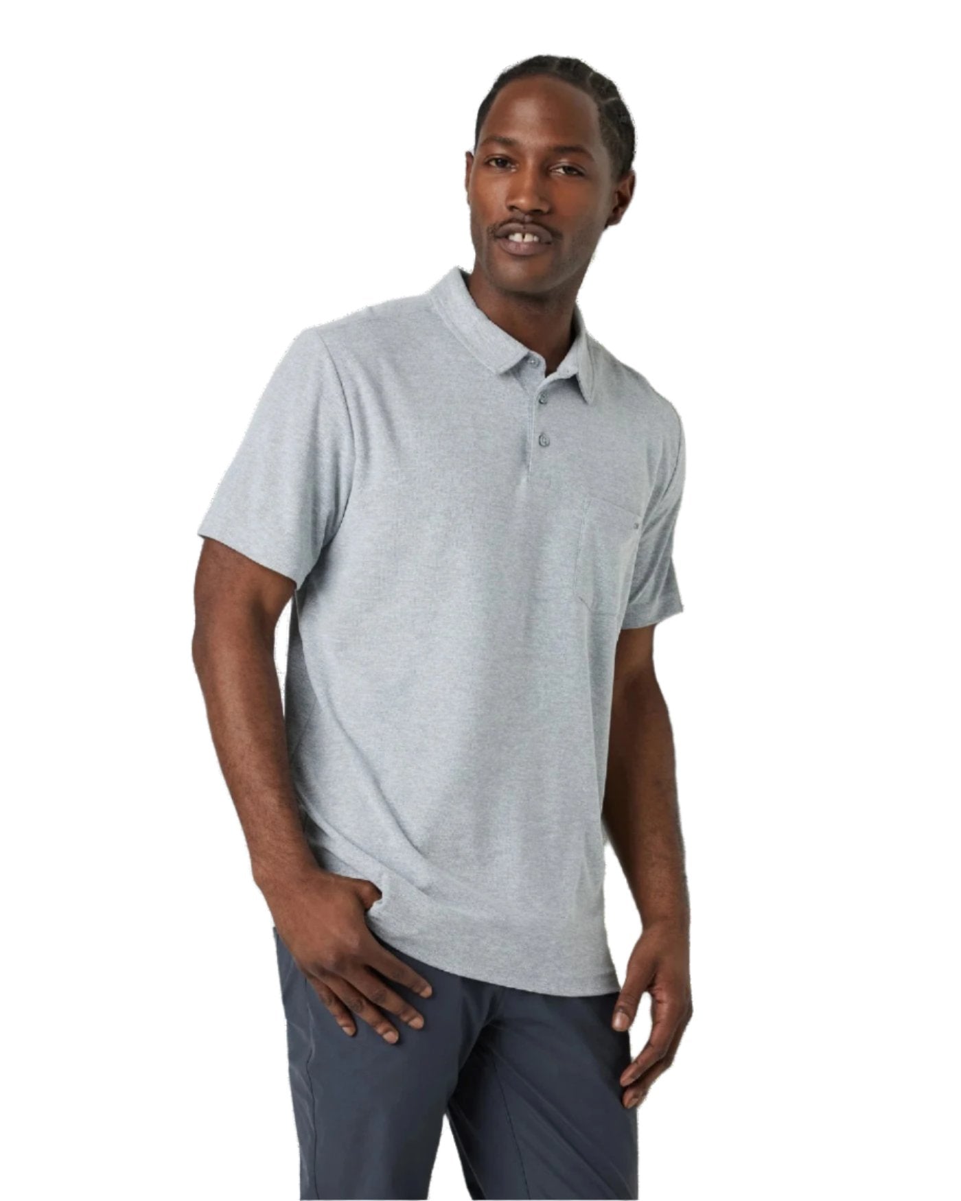 Vuori 01. MENS APPAREL - MENS SS SHIRTS - MENS SS POLO Men's Ace Polo LTG LIGHT GREY