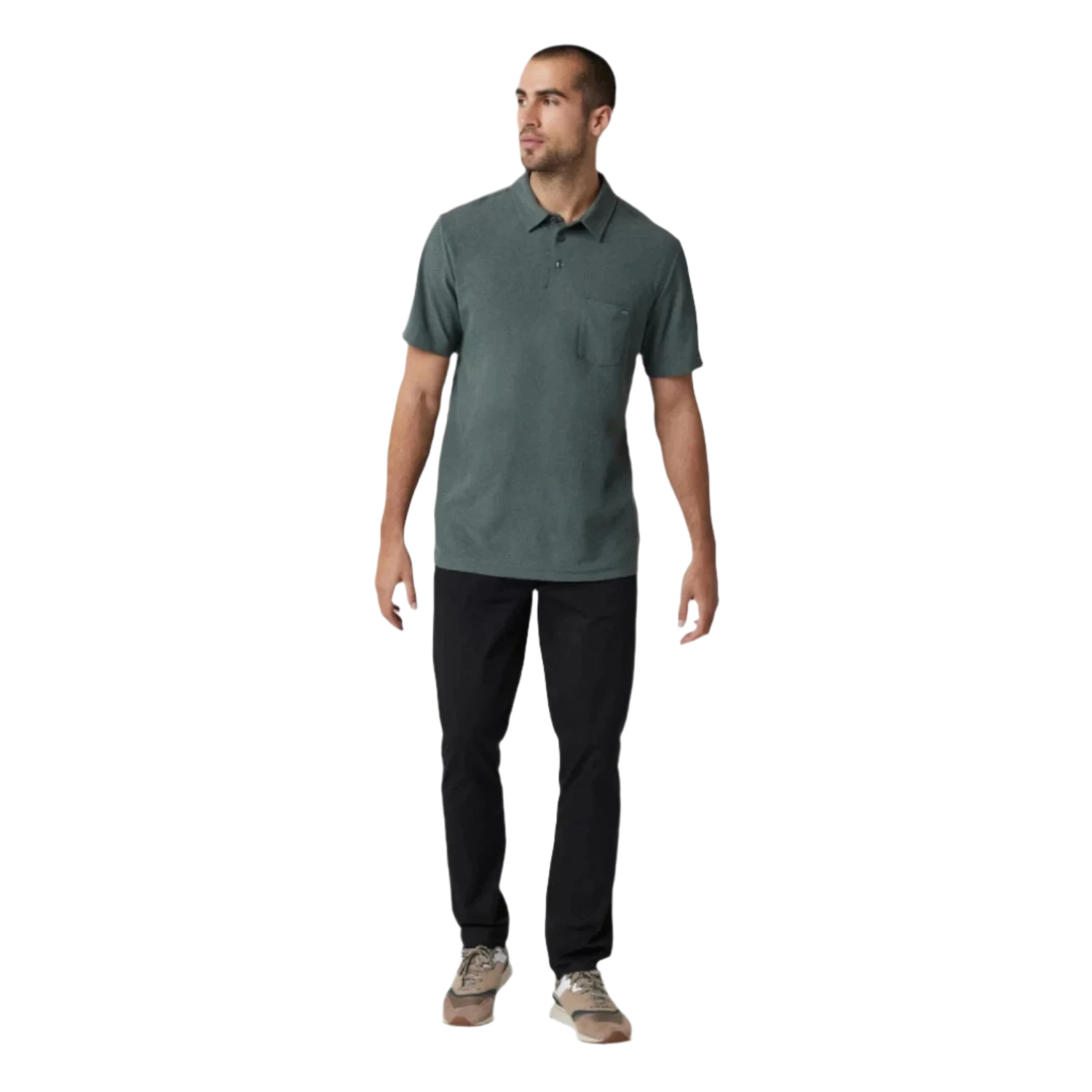 Vuori 01. MENS APPAREL - MENS SS SHIRTS - MENS SS POLO Men's Ace Polo SMB SMOKED BERYL