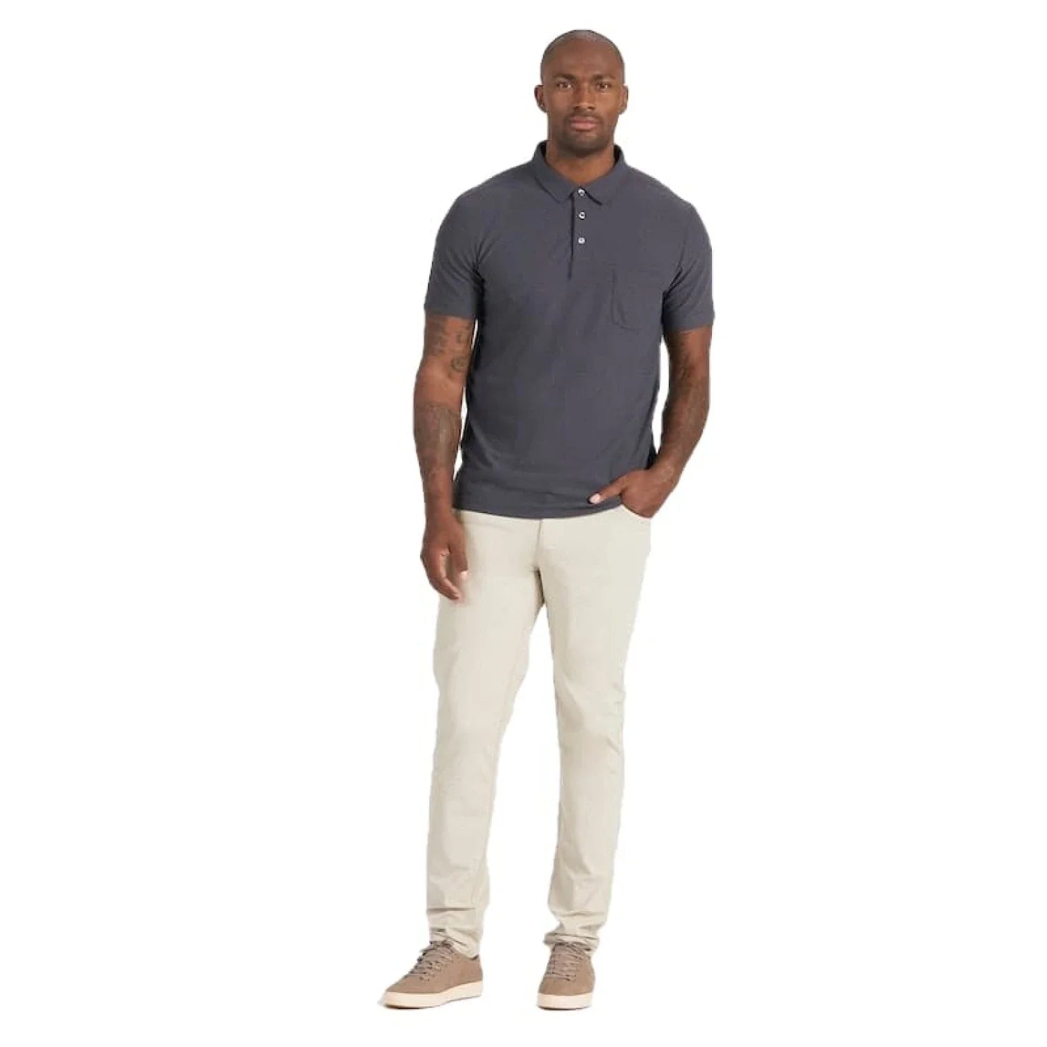 Vuori 01. MENS APPAREL - MENS SS SHIRTS - MENS SS POLO Men's Ace Polo CCL CHARCOAL