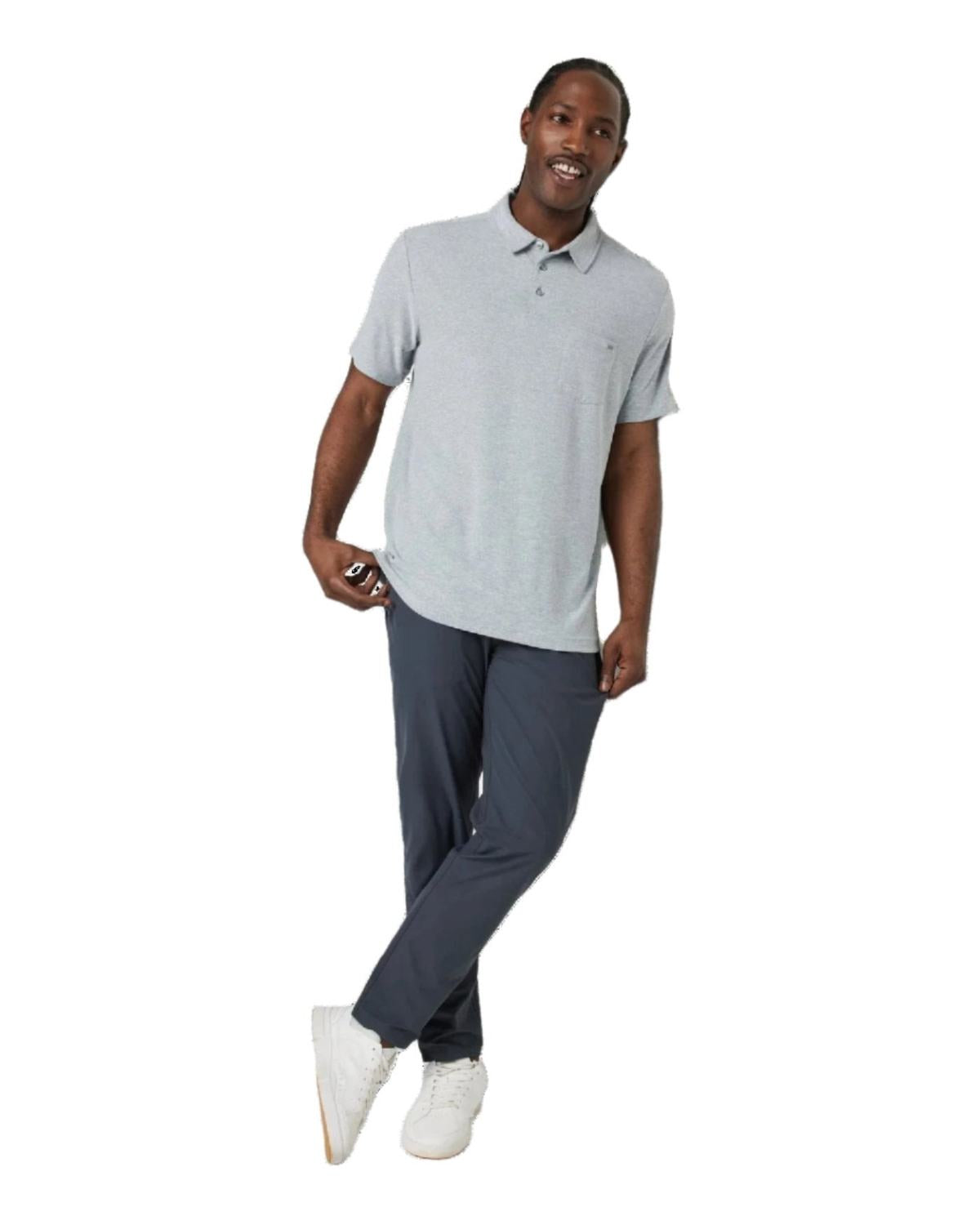 Vuori 01. MENS APPAREL - MENS SS SHIRTS - MENS SS POLO Men's Ace Polo LTG LIGHT GREY