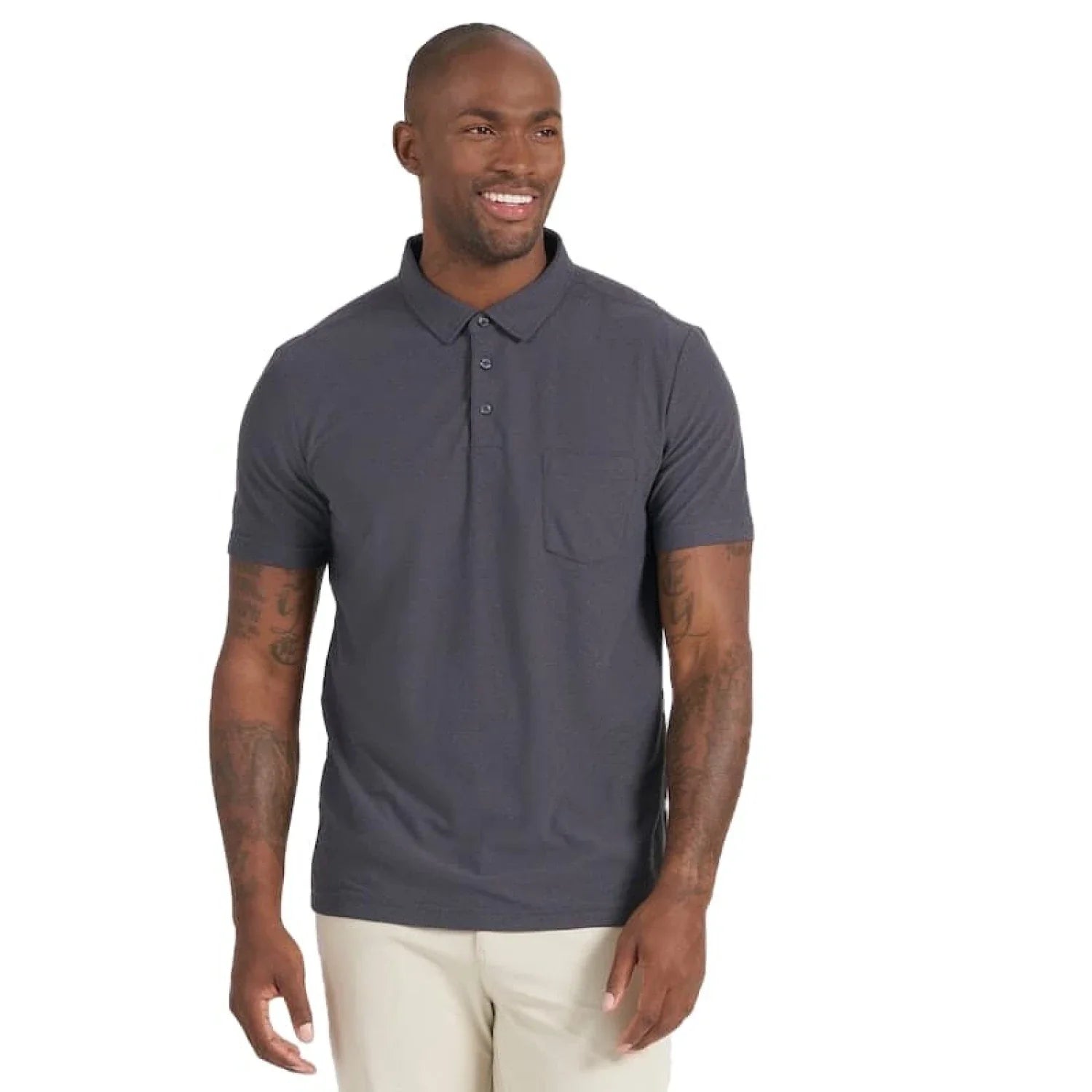 Vuori 01. MENS APPAREL - MENS SS SHIRTS - MENS SS POLO Men's Ace Polo CCL CHARCOAL