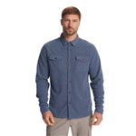 Vuori 01. MENS APPAREL - MENS JACKETS - MENS JACKETS CASUAL Men's Aspen Shirt Jacket HAZ AZURE HEATHER