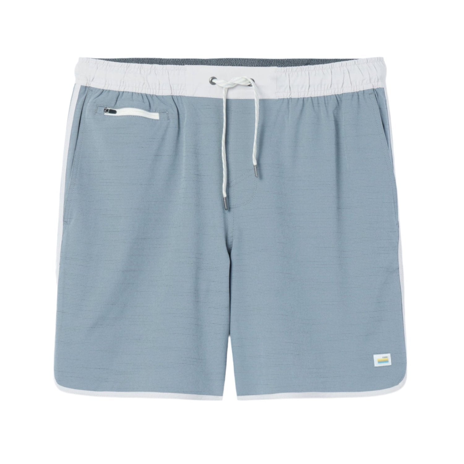 Vuori 01. MENS APPAREL - MENS SHORTS - MENS SHORTS ACTIVE Men's Banks Short DBS DUSTY BLUE SLUB STRIPE