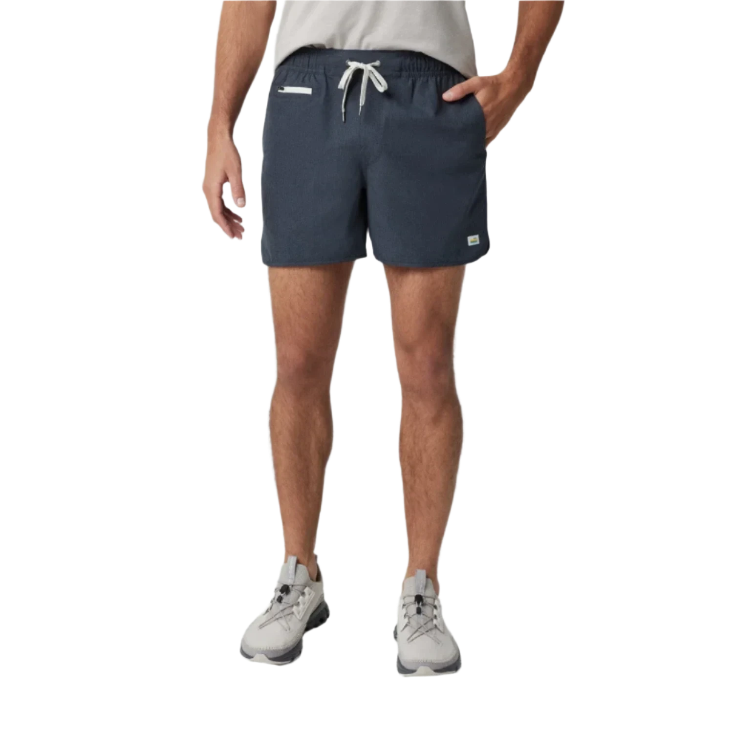 Vuori 01. MENS APPAREL - MENS SHORTS - MENS SHORTS ACTIVE Men's Banks Short - 5 in NLT NAVY LINEN TEXTURE