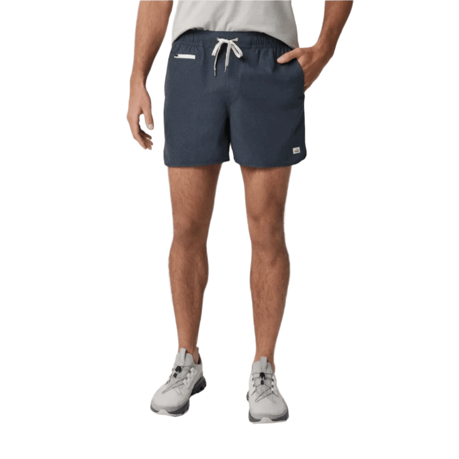 Vuori 01. MENS APPAREL - MENS SHORTS - MENS SHORTS ACTIVE Men's Banks Short - 5 in NLT NAVY LINEN TEXTURE