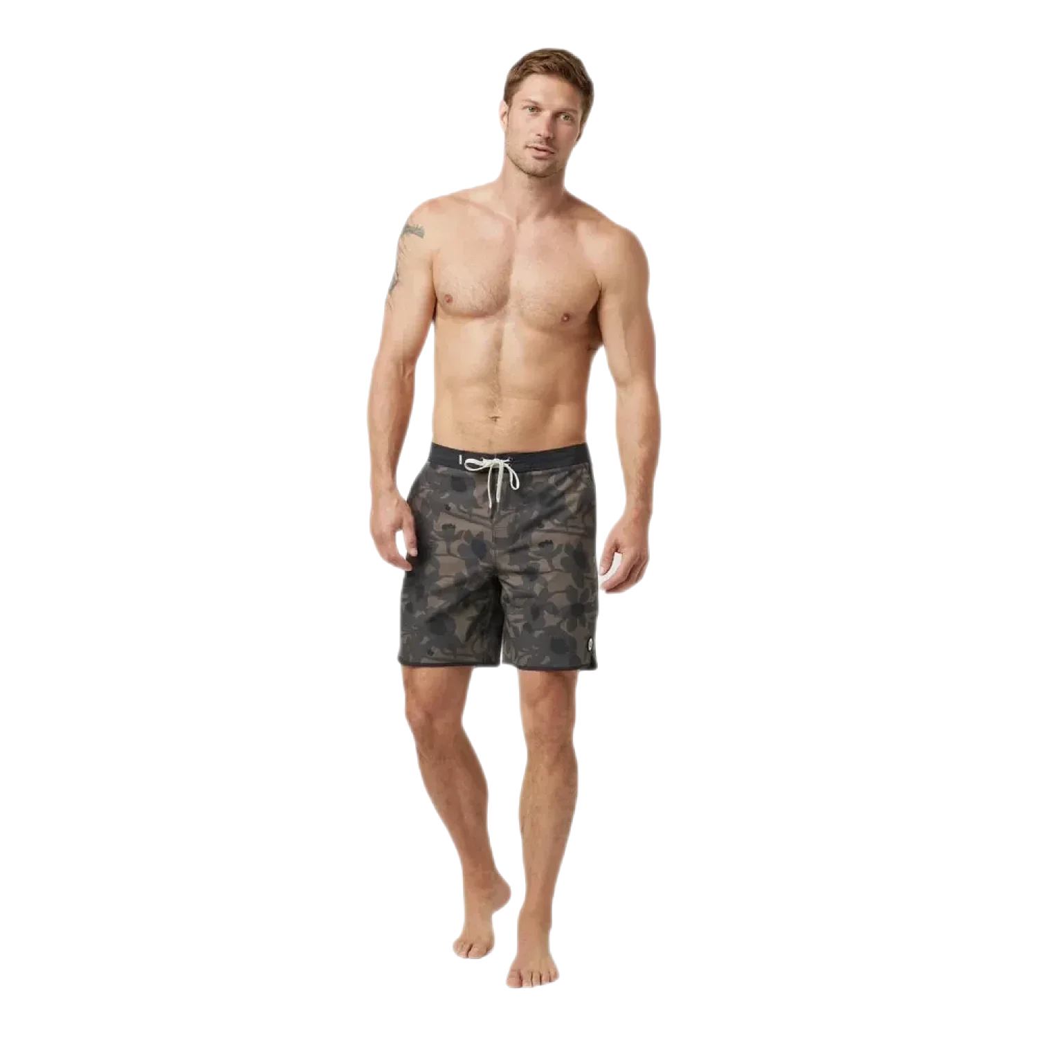 Vuori 01. MENS APPAREL - MENS SHORTS - MENS SHORTS SWIM Men's Cruise Boardshort DCA DARK COCOA ACACIA