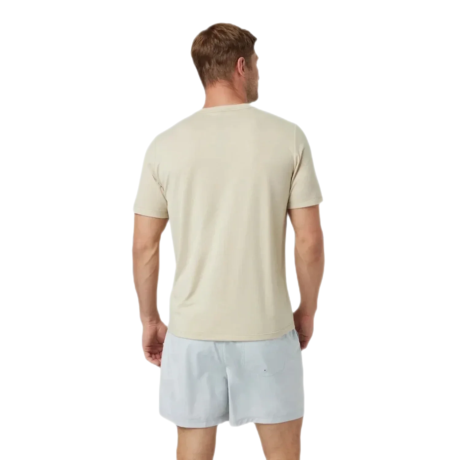 Vuori 01. MENS APPAREL - MENS SS SHIRTS - MENS SS ACTIVE Men's Current Tech Tee CSW CASHEW