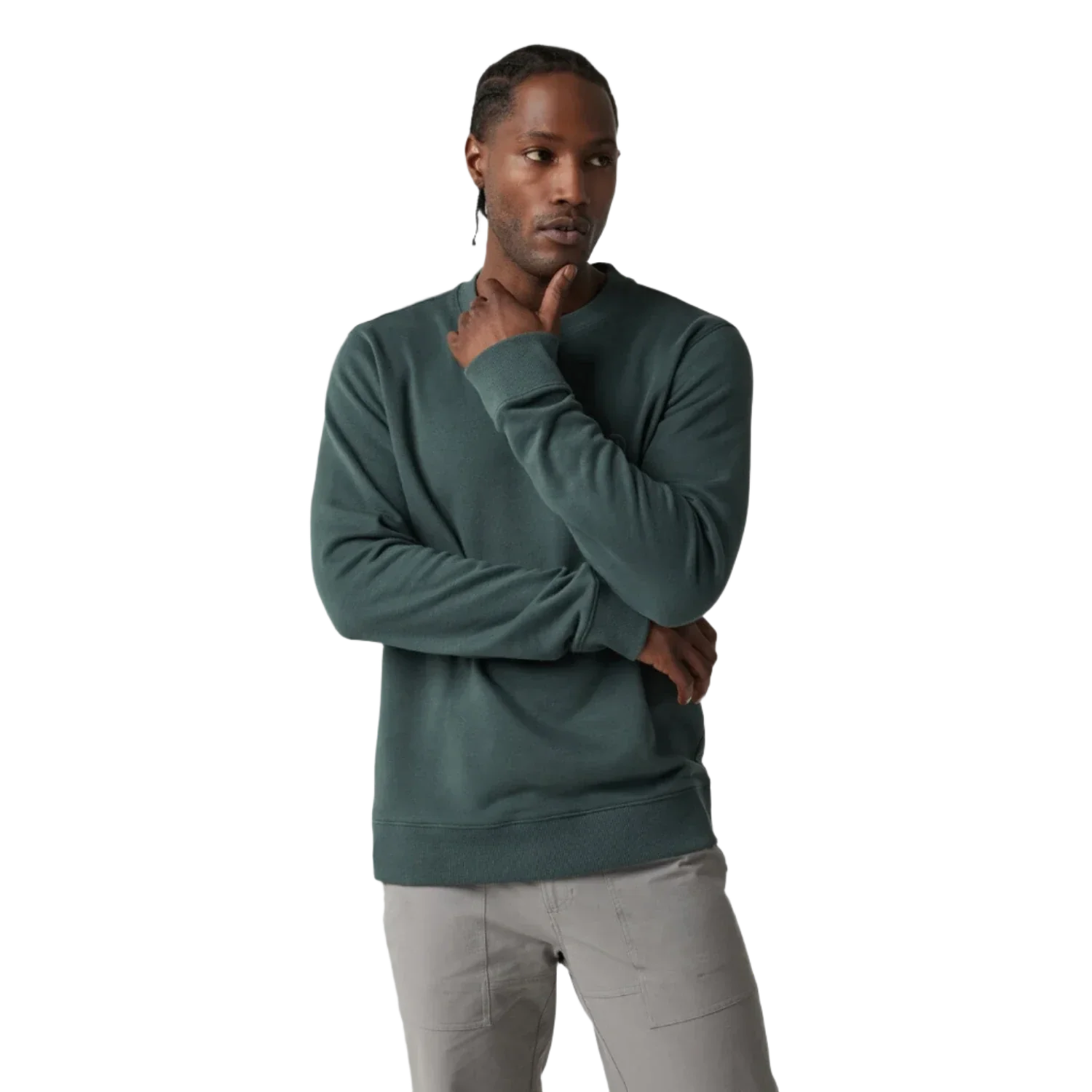 Vuori 01. MENS APPAREL - MENS HOODIES|SWEATERS - MENS PO SWEATERS Men's Cypress Crew SMB SMOKED BERYL