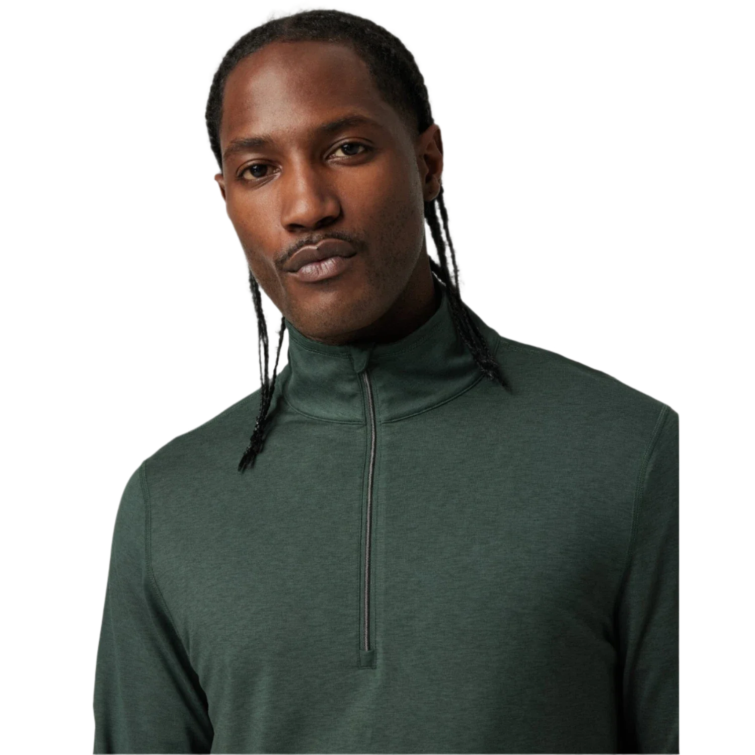 Vuori 01. MENS APPAREL - MENS HOODIES|SWEATERS - MENS PO Q ZIP Men's Ease Performance 1/2 Zip 2.0 HAN ASPEN HEATHER