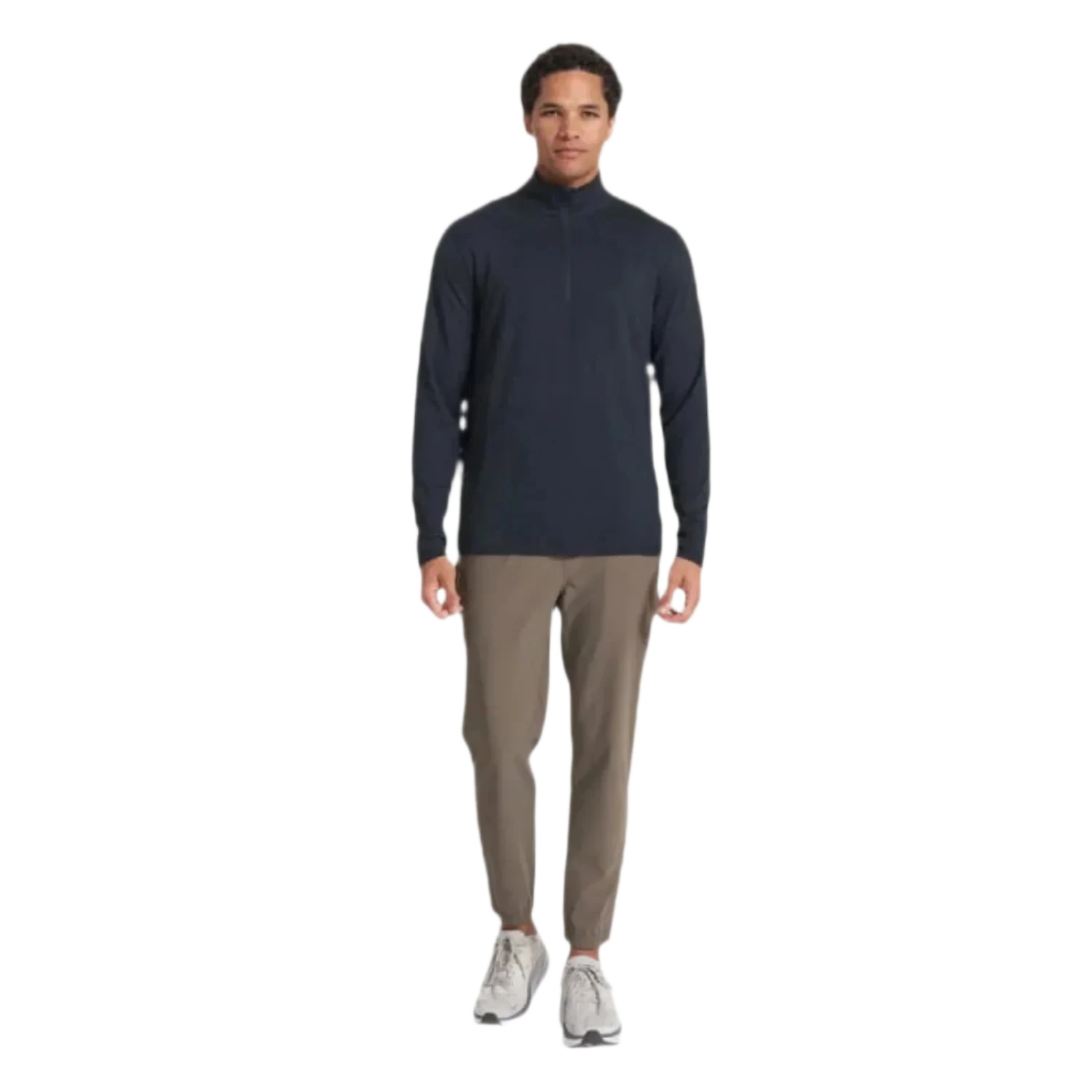 Vuori 01. MENS APPAREL - MENS HOODIES|SWEATERS - MENS PO Q ZIP Men's Ease Performance 1/2 Zip 2.0 HIN INK HEATHER