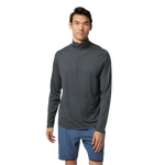 Vuori 01. MENS APPAREL - MENS HOODIES|SWEATERS - MENS PO Q ZIP Men's Ease Performance 1/2 Zip 2.0 HCC CHARCOAL HEATHER