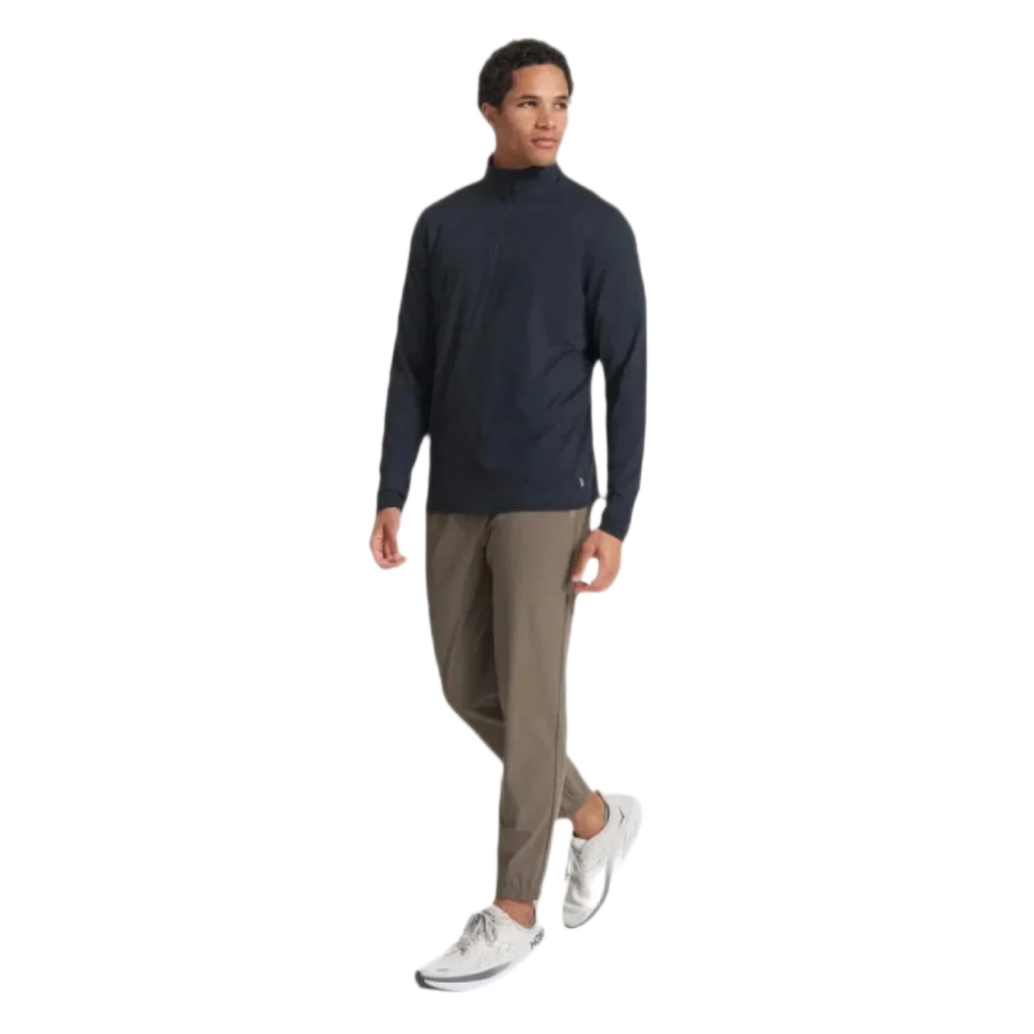 Vuori 01. MENS APPAREL - MENS HOODIES|SWEATERS - MENS PO Q ZIP Men's Ease Performance 1/2 Zip 2.0 HIN INK HEATHER