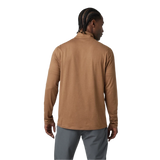 Vuori 01. MENS APPAREL - MENS HOODIES|SWEATERS - MENS PO Q ZIP Men's Ease Performance 1/2 Zip 2.0 HPA PECAN HEATHER