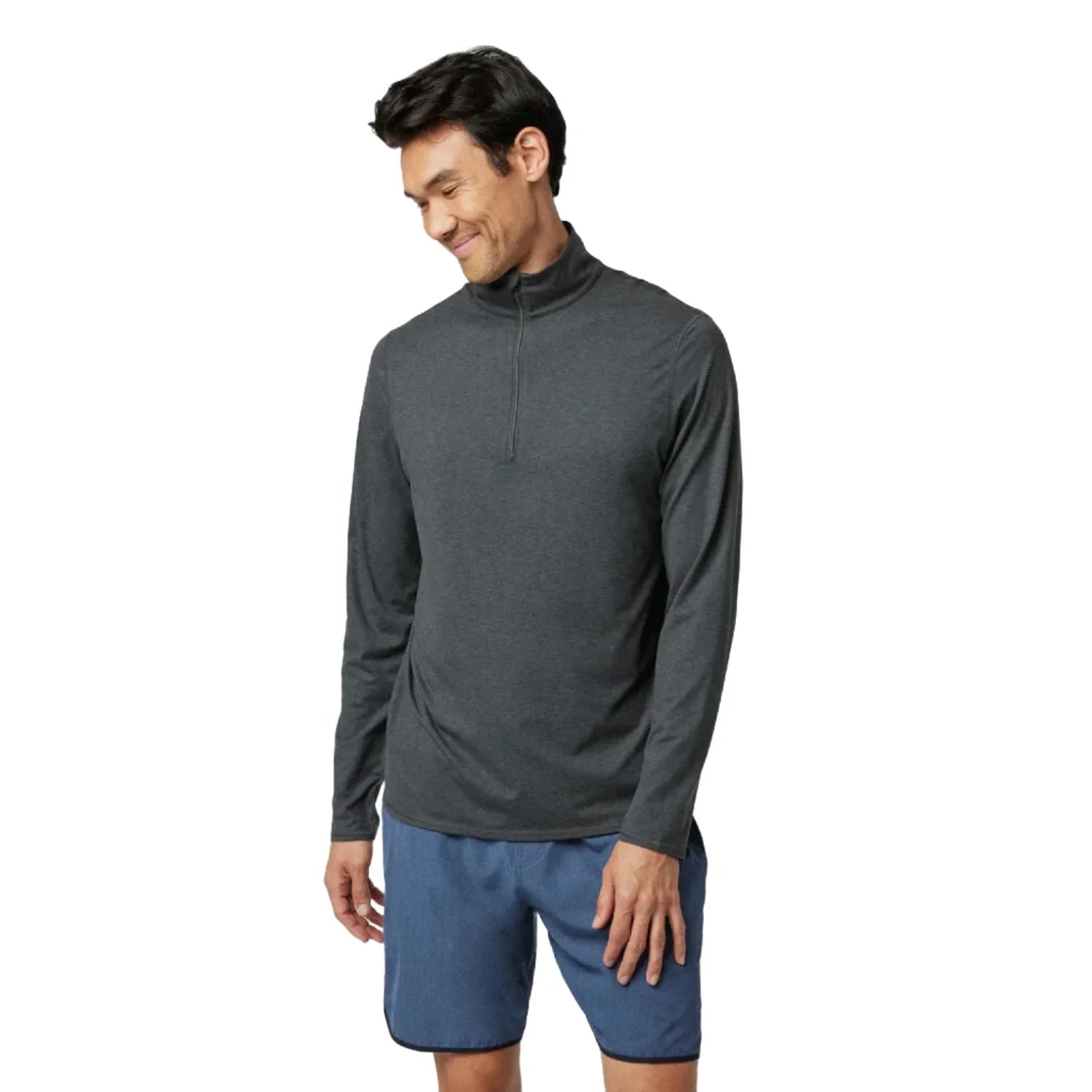 Vuori 01. MENS APPAREL - MENS LS SHIRTS - MENS LS ACTIVE Men's Ease Performance 1/2 Zip 2.0 HCC CHARCOAL HEATHER