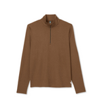 Vuori 01. MENS APPAREL - MENS LS SHIRTS - MENS LS ACTIVE Men's Ease Performance 1/2 Zip 2.0 HPA PECAN HEATHER