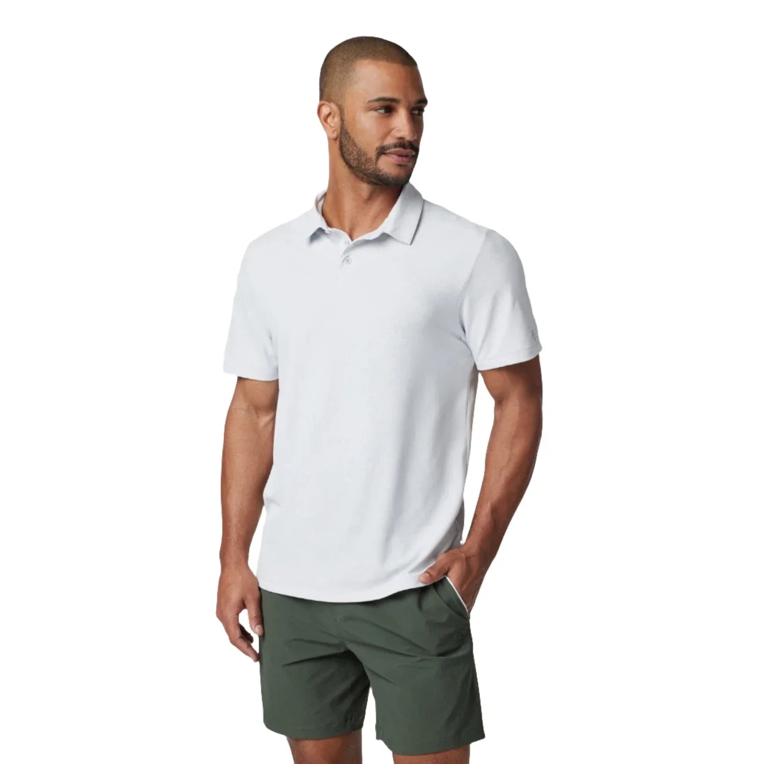 Vuori 01. MENS APPAREL - MENS SS SHIRTS - MENS SS POLO Men's Gamepoint Polo FGR FROST GREY