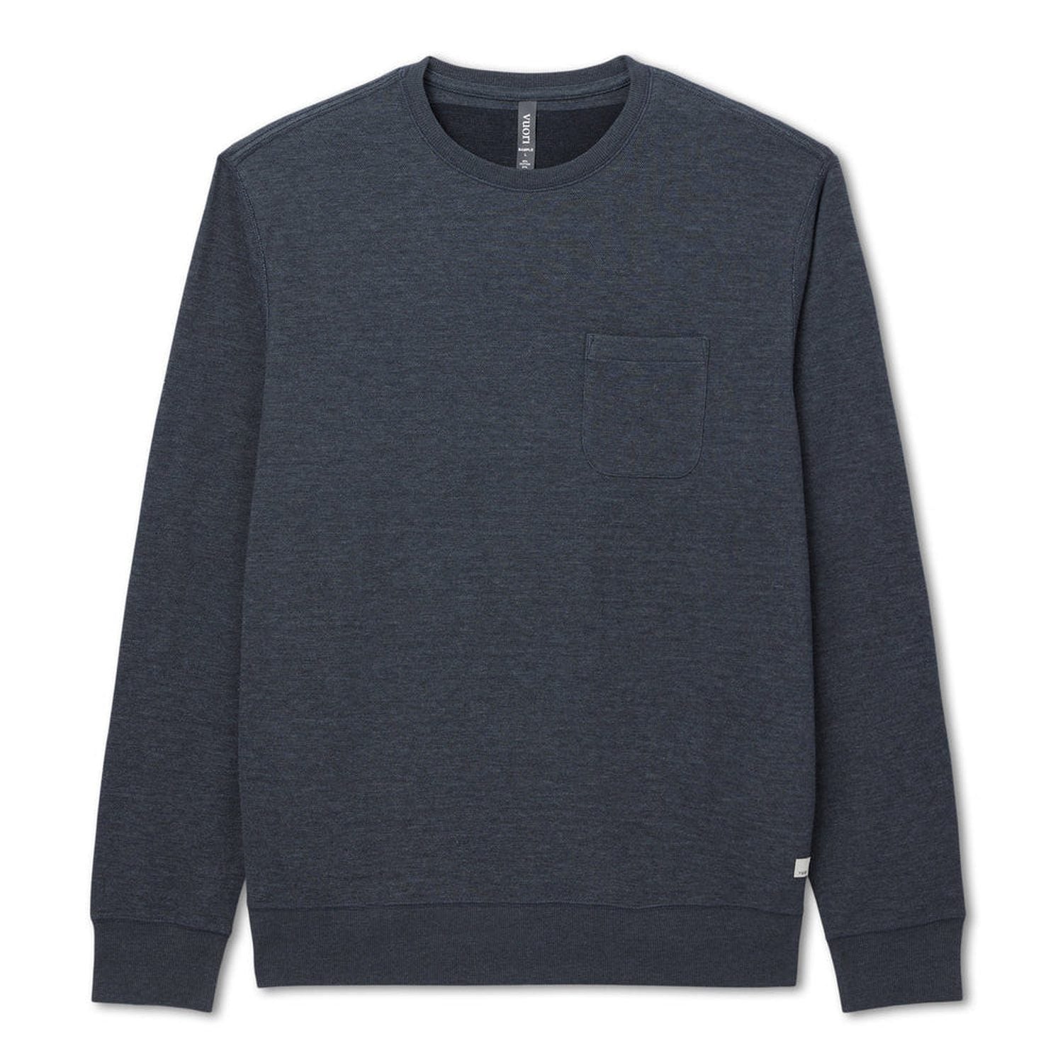 Vuori 01. MENS APPAREL - MENS HOODIES|SWEATERS - MENS PO SWEATERS Men's Jeffreys Crew 2.0 HNV NAVY HEATHER