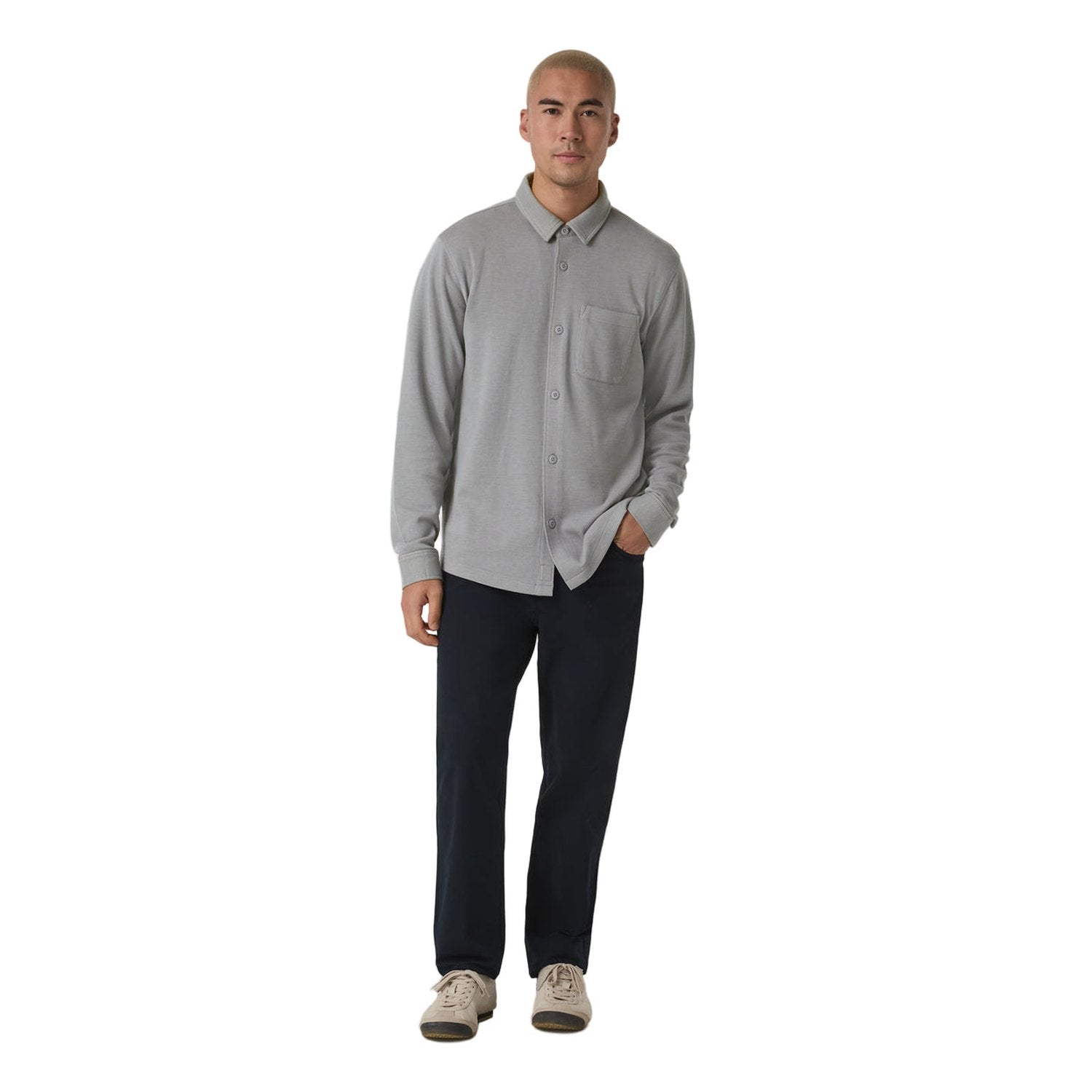 Vuori 01. MENS APPAREL - MENS HOODIES|SWEATERS - MENS PO SWEATERS Men's Jeffreys Overshirt GRY GREY