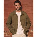 Vuori 01. MENS APPAREL - MENS HOODIES|SWEATERS - MENS PO SWEATERS Men's Jeffreys Overshirt HTO OLIVE HEATHER