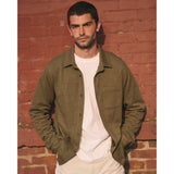 Vuori 01. MENS APPAREL - MENS HOODIES|SWEATERS - MENS PO SWEATERS Men's Jeffreys Overshirt HTO OLIVE HEATHER