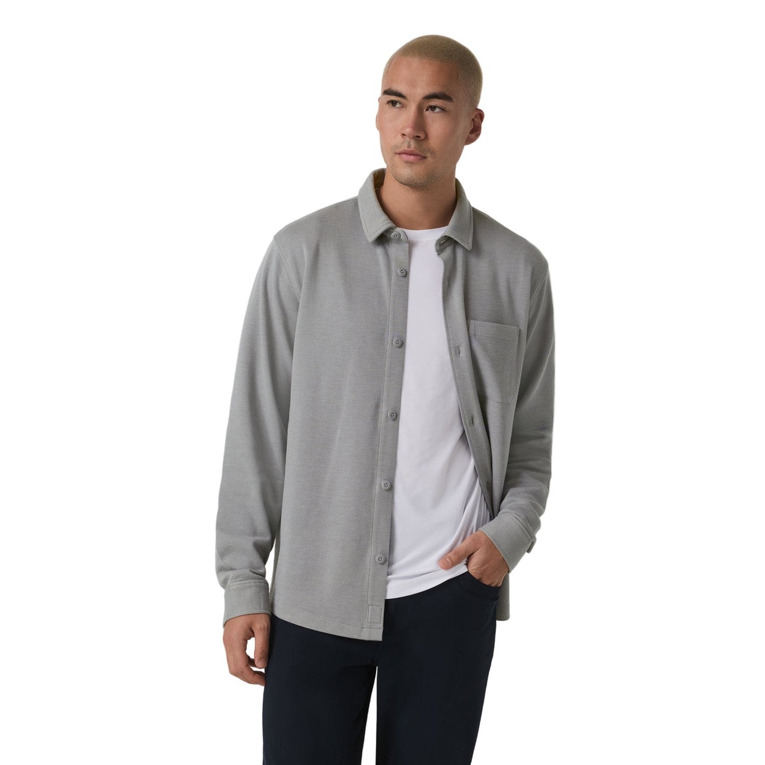 Vuori 01. MENS APPAREL - MENS HOODIES|SWEATERS - MENS PO SWEATERS Men's Jeffreys Overshirt GRY GREY