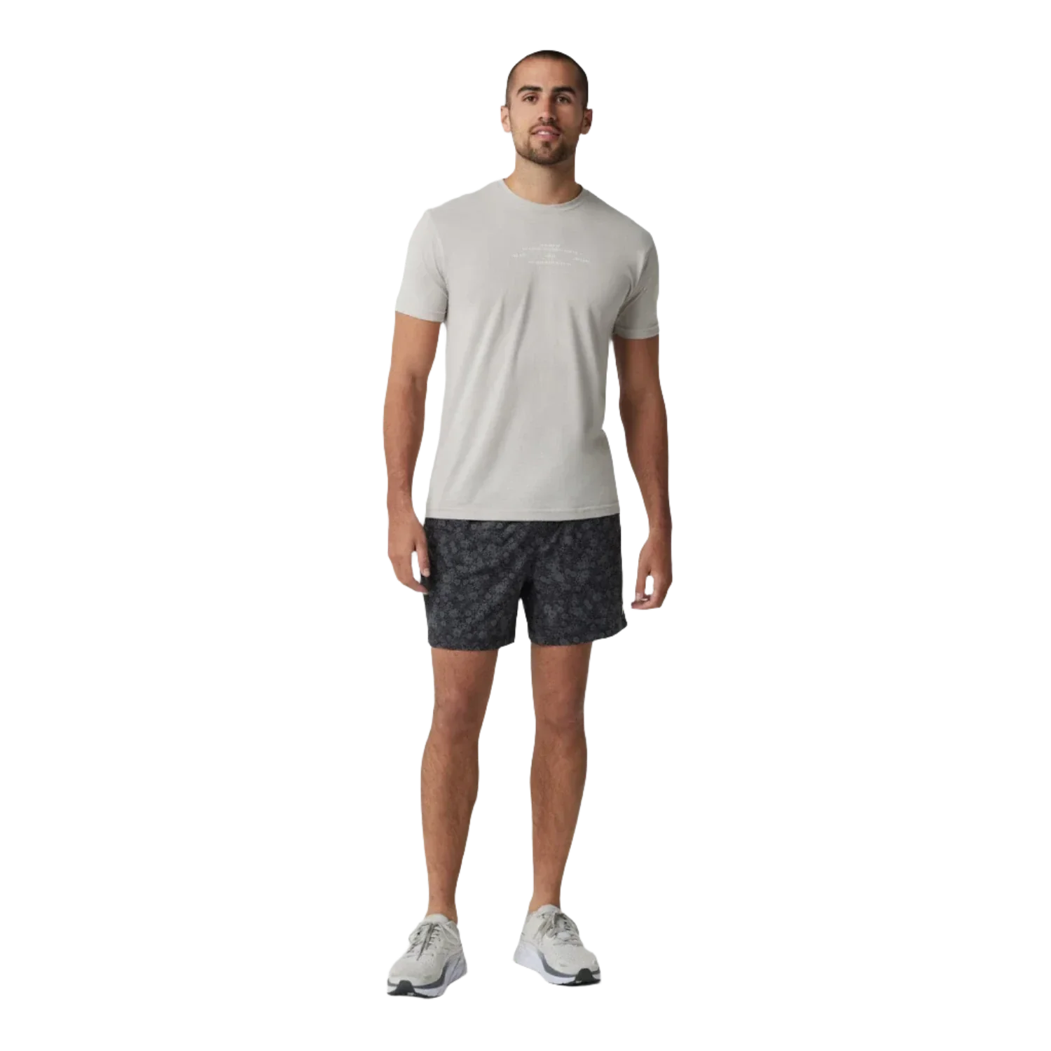 Vuori 01. MENS APPAREL - MENS SHORTS - MENS SHORTS ACTIVE Men's Kore Short - 5 in DWL DARK PEWTER WILDFLOWER