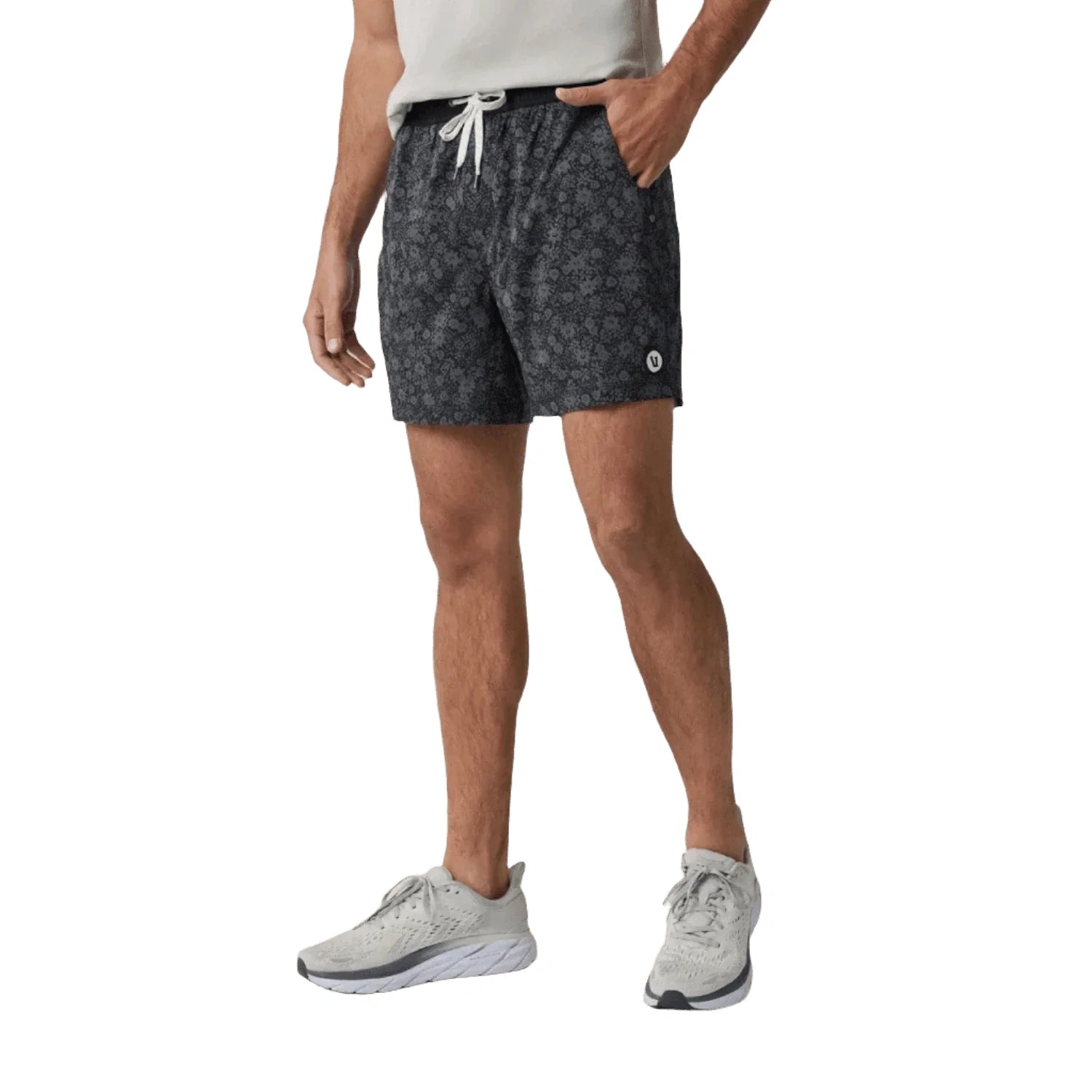 Vuori 01. MENS APPAREL - MENS SHORTS - MENS SHORTS ACTIVE Men's Kore Short - 5 in DWL DARK PEWTER WILDFLOWER
