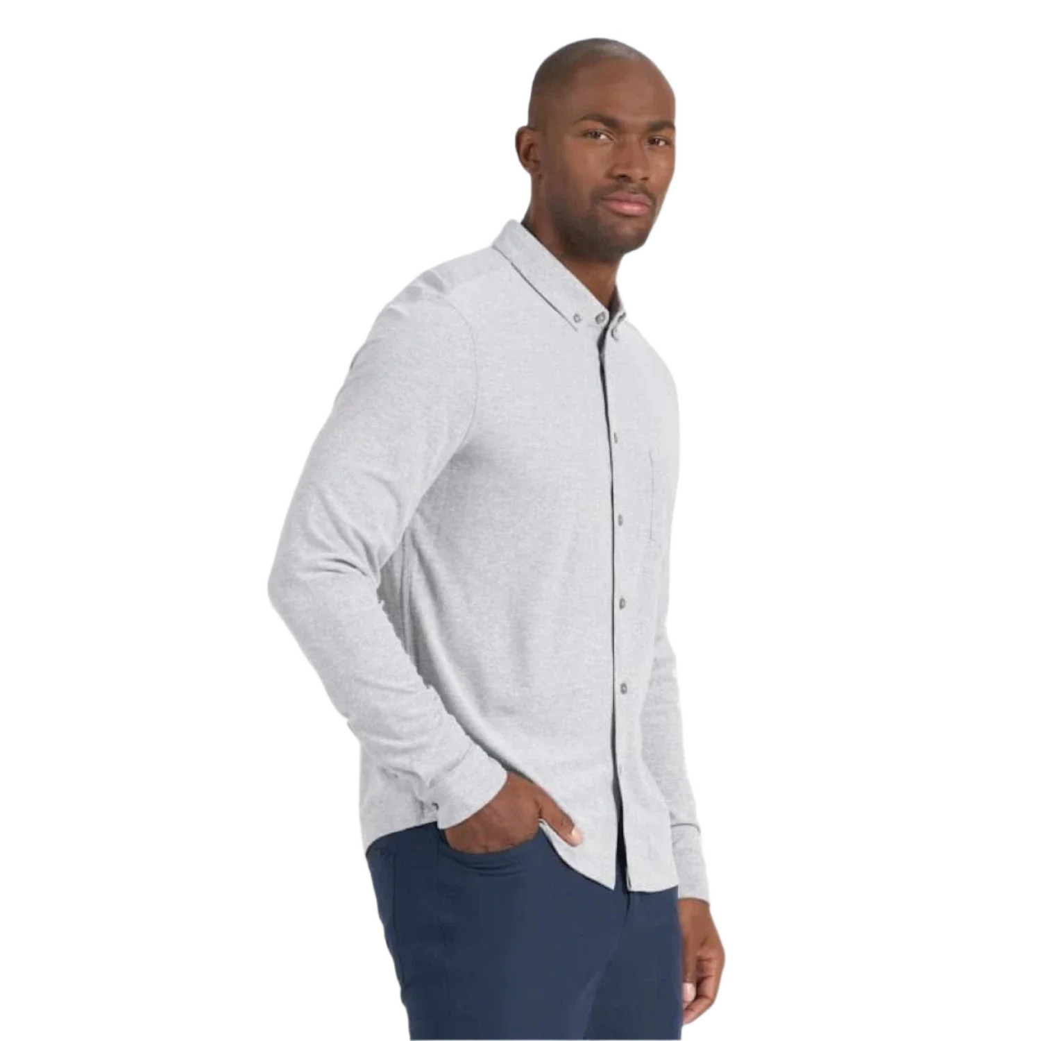 Vuori 01. MENS APPAREL - MENS LS SHIRTS - MENS LS BUTTON UP Men's Long Sleeve Ace Button Down LTG LIGHT GREY