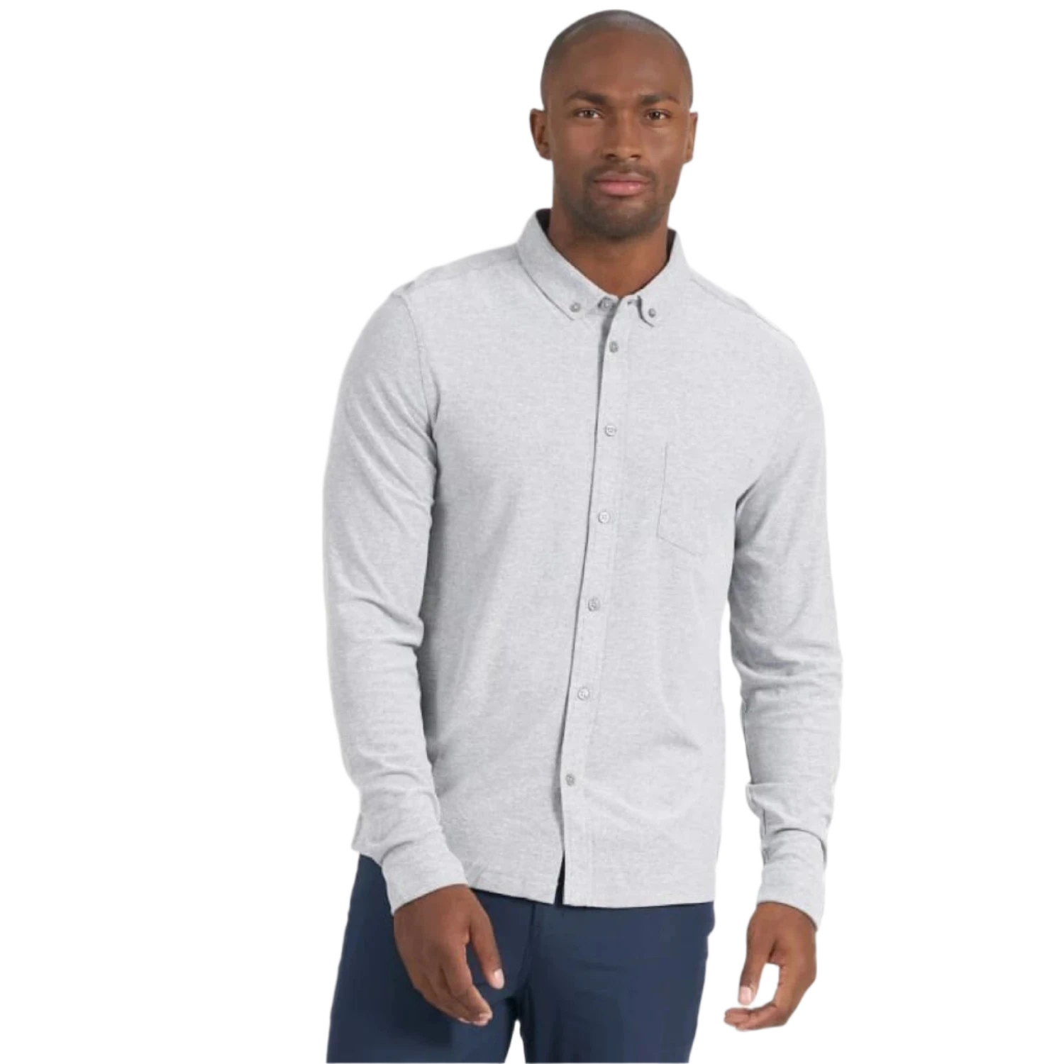 Vuori 01. MENS APPAREL - MENS LS SHIRTS - MENS LS BUTTON UP Men's Long Sleeve Ace Button Down LTG LIGHT GREY