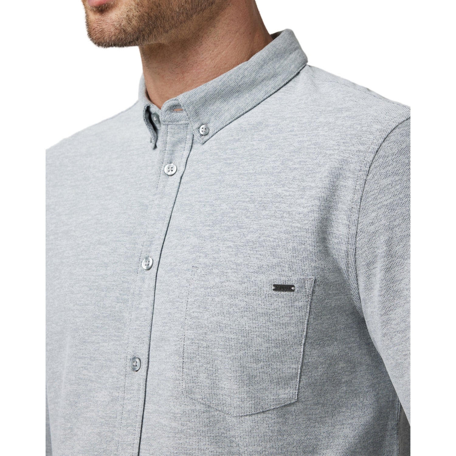 Vuori 01. MENS APPAREL - MENS LS SHIRTS - MENS LS BUTTON UP Men's Long Sleeve Ace Button Down LTG LIGHT GREY