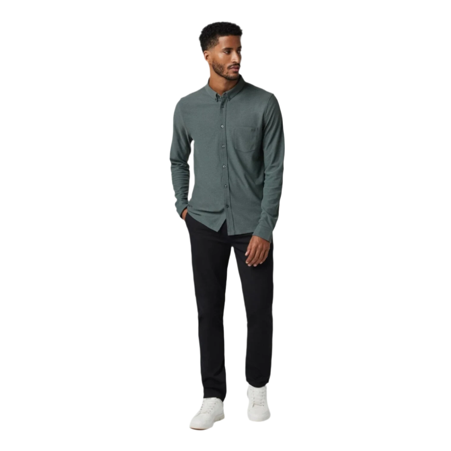 Vuori 01. MENS APPAREL - MENS LS SHIRTS - MENS LS BUTTON UP Men's Long Sleeve Ace Button Down SMB SMOKED BERYL