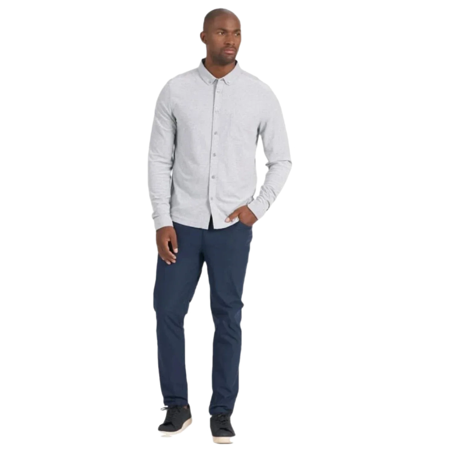 Vuori 01. MENS APPAREL - MENS LS SHIRTS - MENS LS BUTTON UP Men's Long Sleeve Ace Button Down LTG LIGHT GREY