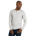 Vuori 01. MENS APPAREL - MENS LS SHIRTS - MENS LS CASUAL Men's Long Sleeve Ease Performance Henley LHG LIGHT HEATHER GREY