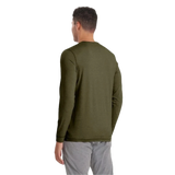 Vuori 01. MENS APPAREL - MENS LS SHIRTS - MENS LS CASUAL Men's Long Sleeve Ease Performance Henley HOR OREGANO HEATHER