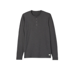 Vuori 01. MENS APPAREL - MENS LS SHIRTS - MENS LS CASUAL Men's Long Sleeve Ease Performance Henley HCC CHARCOAL HEATHER