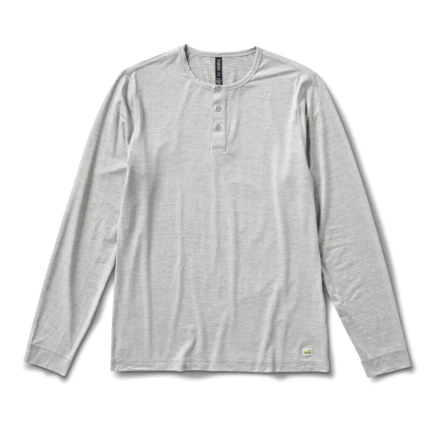 Vuori 01. MENS APPAREL - MENS LS SHIRTS - MENS LS CASUAL Men's Long Sleeve Ease Performance Henley LHG LIGHT HEATHER GREY