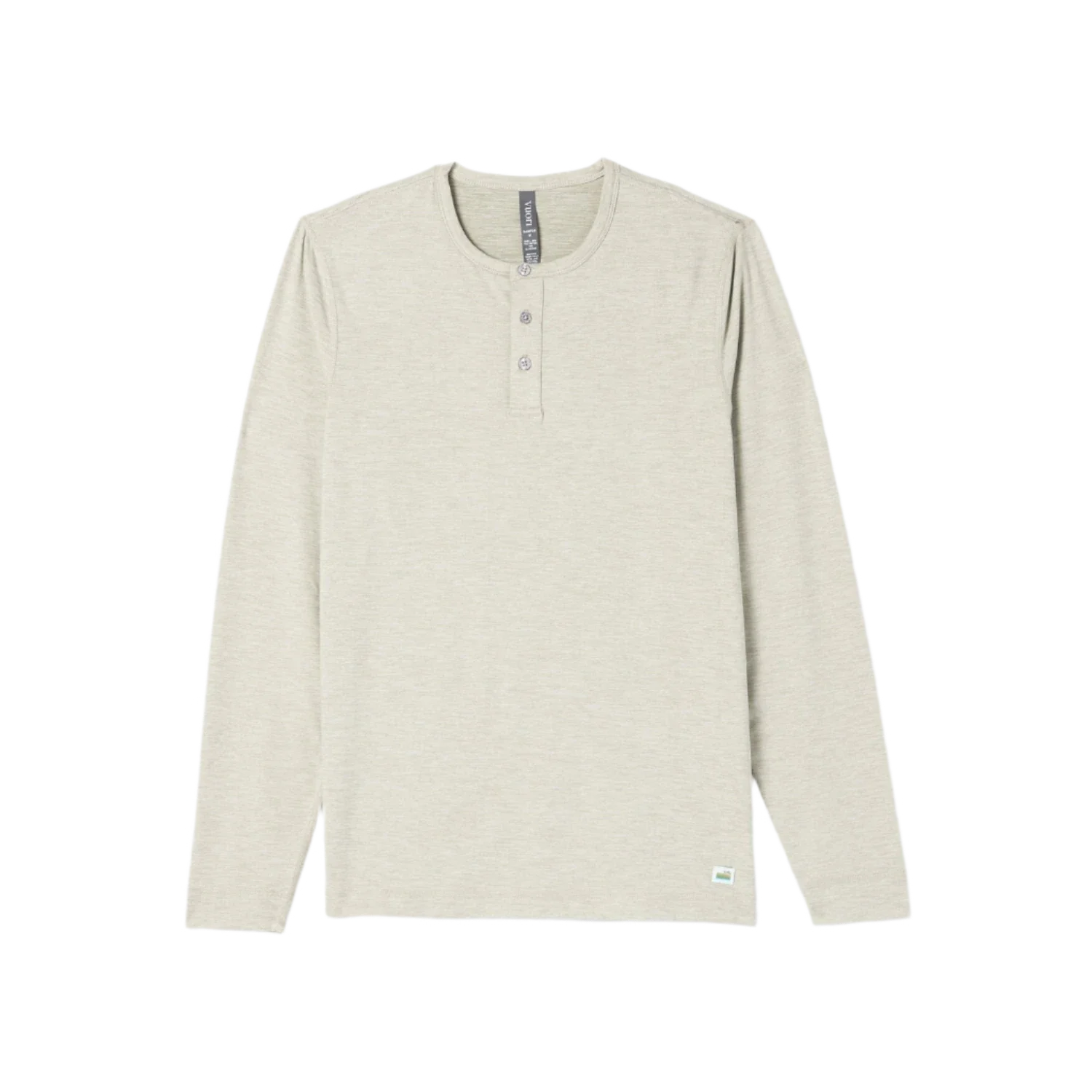 Vuori 01. MENS APPAREL - MENS LS SHIRTS - MENS LS CASUAL Men's Long Sleeve Ease Performance Henley TSH TOAST HEATHER