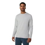 Vuori 01. MENS APPAREL - MENS LS SHIRTS - MENS LS CASUAL Men's Long Sleeve Ponto Performance Tee HFG FROST GREY HEATHER