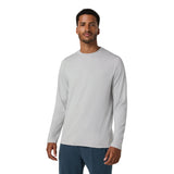 Vuori 01. MENS APPAREL - MENS LS SHIRTS - MENS LS CASUAL Men's Long Sleeve Ponto Performance Tee HFG FROST GREY HEATHER