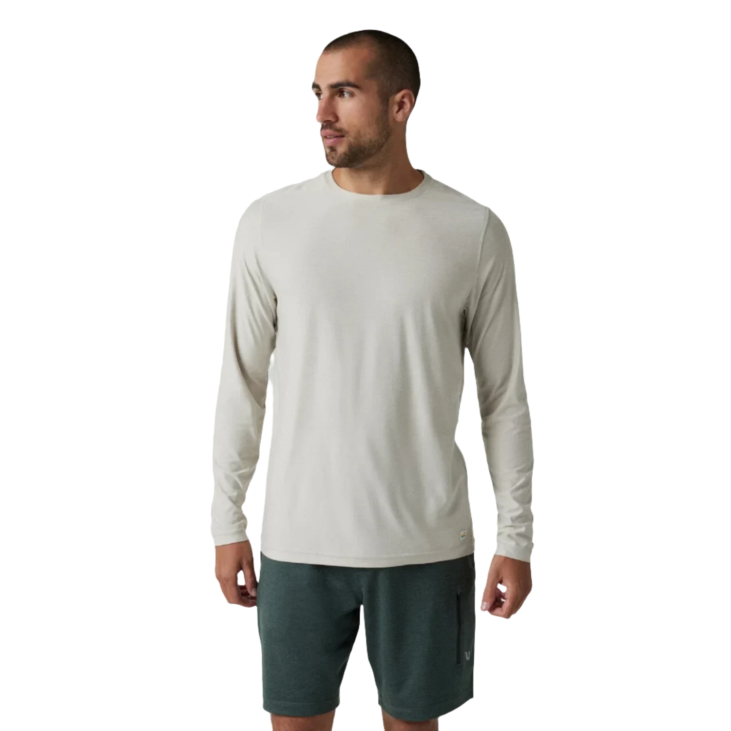 Vuori 01. MENS APPAREL - MENS LS SHIRTS - MENS LS ACTIVE Men's Long Sleeve Strato Tech Tee HST SALT HEATHER