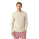 Vuori 01. MENS APPAREL - MENS LS SHIRTS - MENS LS ACTIVE Men's Long Sleeve Strato Tech Tee HMR MUSHROOM HEATHER