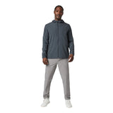 Vuori 01. MENS APPAREL - MENS JACKETS - MENS JACKETS WIND Men's Outdoor Trainer Shell DLT DARK PEWTER LINEN TEXTURE