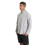 Vuori 01. MENS APPAREL - MENS JACKETS - MENS JACKETS WIND Men's Outdoor Trainer Shell PTL PLATINUM LINEN TEXTURE