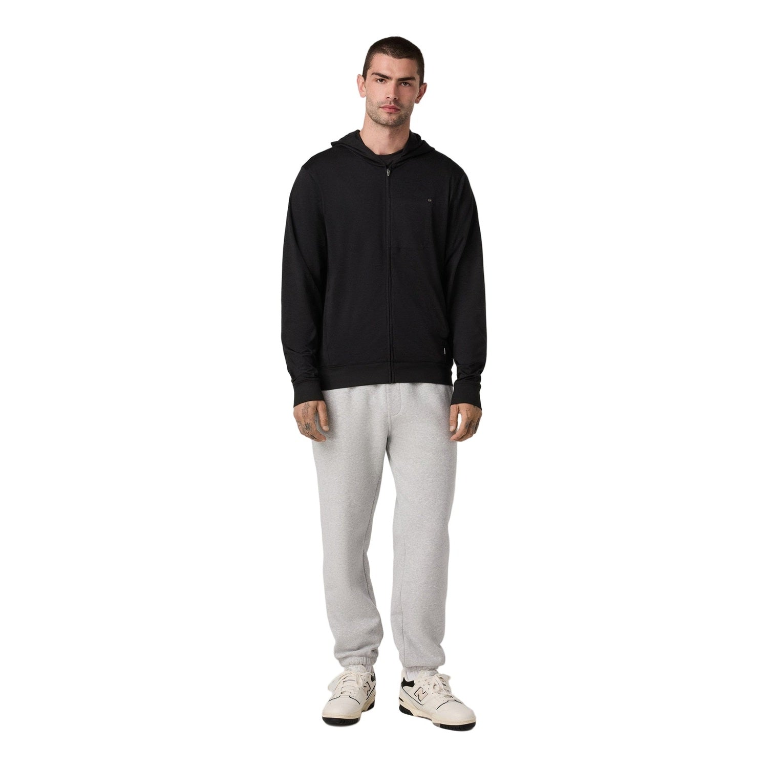 Vuori 01. MENS APPAREL - MENS HOODIES|SWEATERS - MENS PO HOODY Men's Ponto Full Zip Hoodie HBK BLACK HEATHER