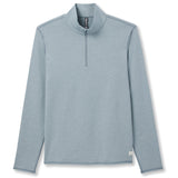 Vuori 01. MENS APPAREL - MENS HOODIES|SWEATERS - MENS PO Q ZIP Men's Ponto Half Zip Mock Neck HYU DUSTY BLUE HEATHER