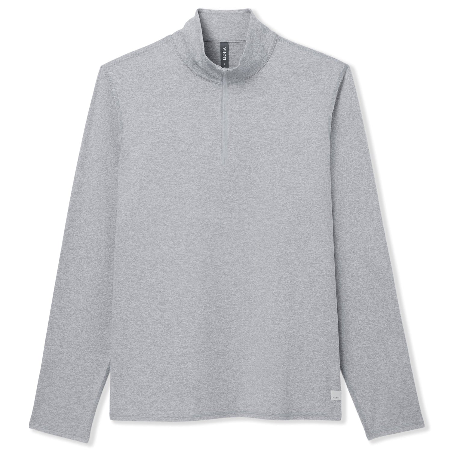Vuori 01. MENS APPAREL - MENS HOODIES|SWEATERS - MENS PO Q ZIP Men's Ponto Half Zip Mock Neck LHG LIGHT HEATHER GREY