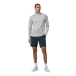 Vuori 01. MENS APPAREL - MENS HOODIES|SWEATERS - MENS PO Q ZIP Men's Ponto Half Zip Mock Neck LHG LIGHT HEATHER GREY