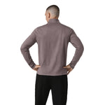 Vuori 01. MENS APPAREL - MENS HOODIES|SWEATERS - MENS PO Q ZIP Men's Ponto Half Zip Mock Neck HHB HUCKLEBERRY HEATHER