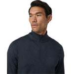 Vuori 01. MENS APPAREL - MENS HOODIES|SWEATERS - MENS PO Q ZIP Men's Ponto Half Zip Mock Neck HIN INK HEATHER